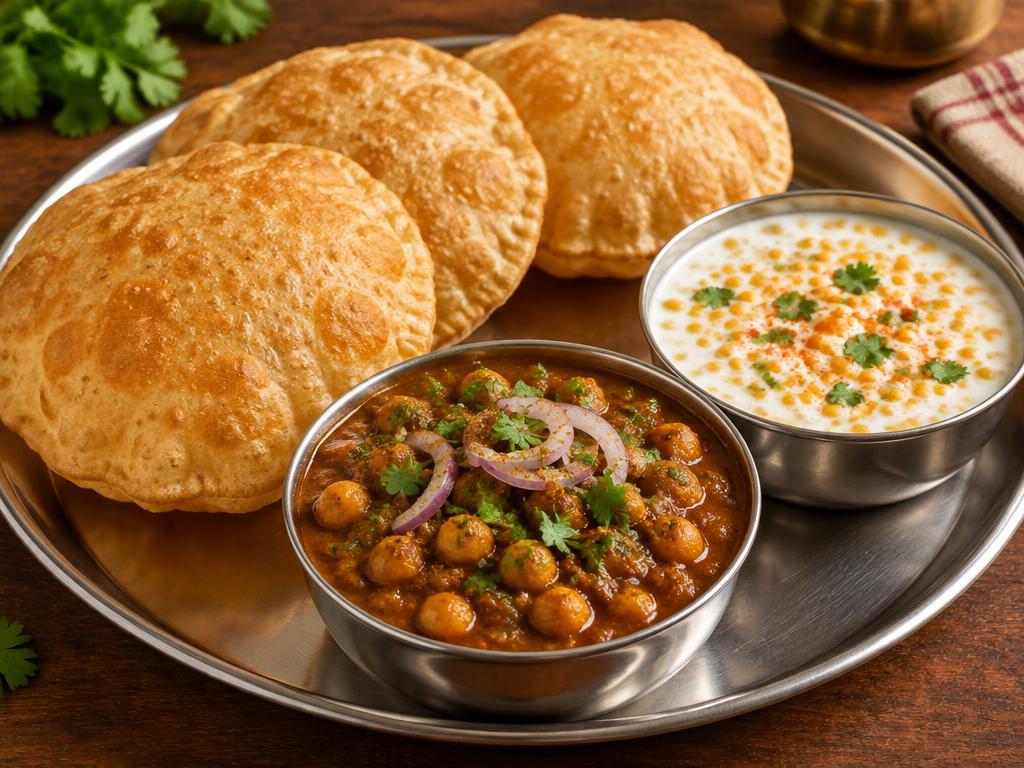 Chole Poori with Boondi Raita